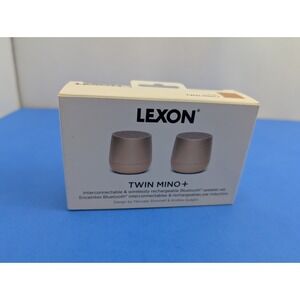 Lexon Twin Mino+ Portable Bluetooth Speaker w/ Mic Selfie Remote Gold LA126